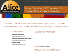 Tablet Screenshot of alicetxchamber.org